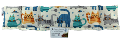 COUSSIN CERVICALE - BOUILLOTTE SECHE - CHAT BLEU