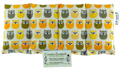 COUSSIN ZENITUDE - BOUILLOTTE SECHE - MINI HIBOU J